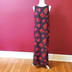 LOVELY! Laura Ashley Silk floral maxi dress USA Size 8, UK Size 12